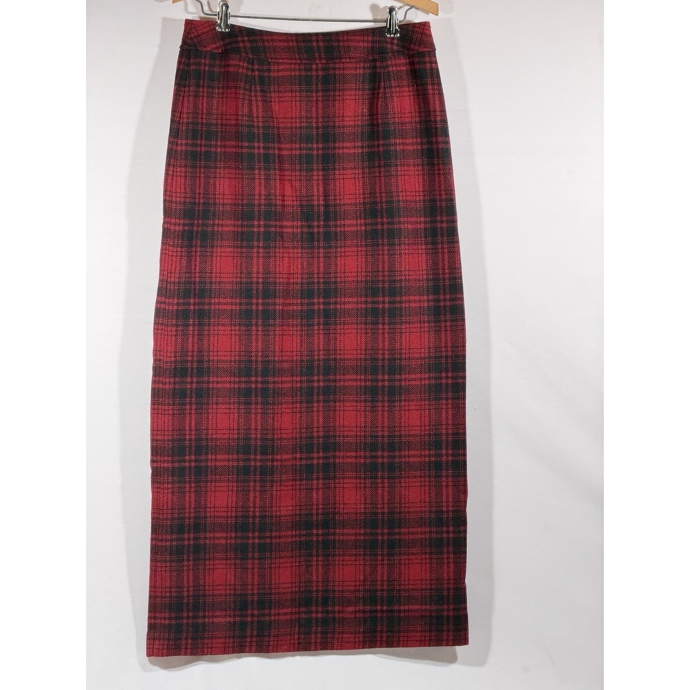 Eddie‎ Bauer Wool Skirt Womens 4 Plaid Maxi Cabin Core Lined Winter - Picture 4 of 16
